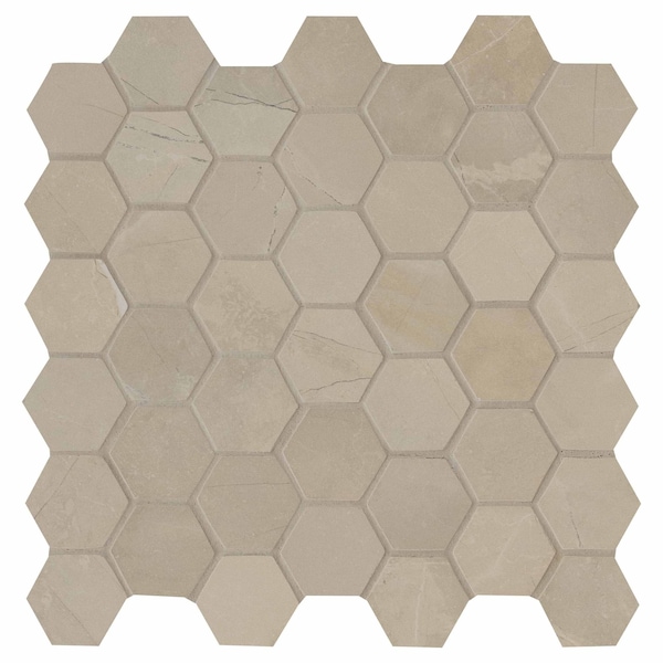 Msi Sande Cream SAMPLE Hexagon Matte Porcelain Tile ZOR-PT-0237-SAM - main